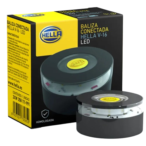 Baliza V-16 Aprobada y Conectada DGT 3.0 IoT de Hella