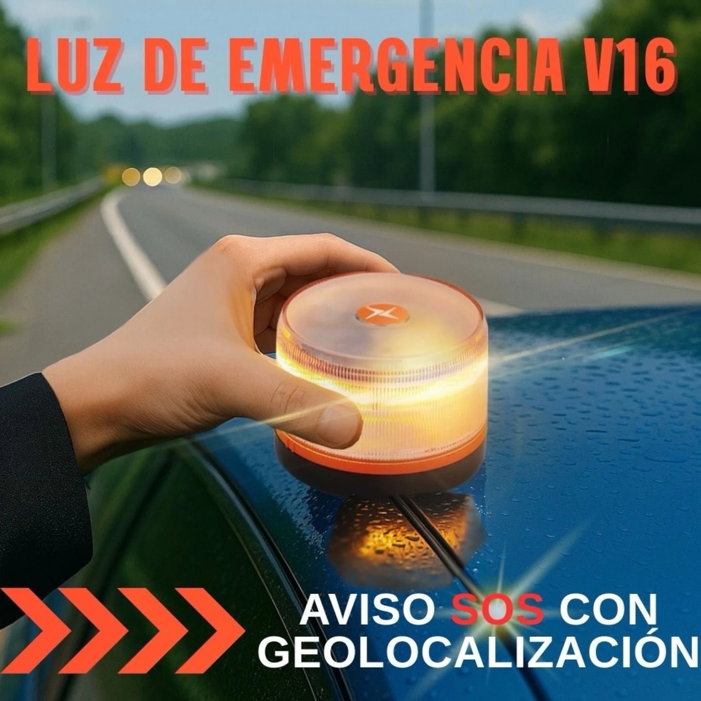 Luz de Emergencia V16 Versión 2026 – Homologada por la DGT